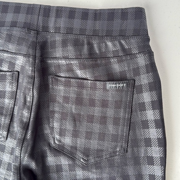 Anthropologie Sanctuary Black Checkered Runway Leggings - Picture 8 of 16